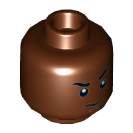 Lego hlava, červeno hnědá (6127307)
